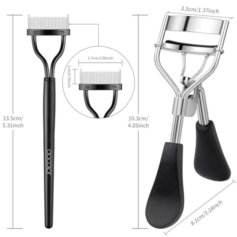 docolor Eyelash Curler with Eyelash Comb, Lash Curler with 8 Pcs Silicone Refill Pads Suitable for All Eye Shapes Curl up to one Day Easy to Operate No Pinching or Pulling Eyelash Eye Makeup Tool - Image 5