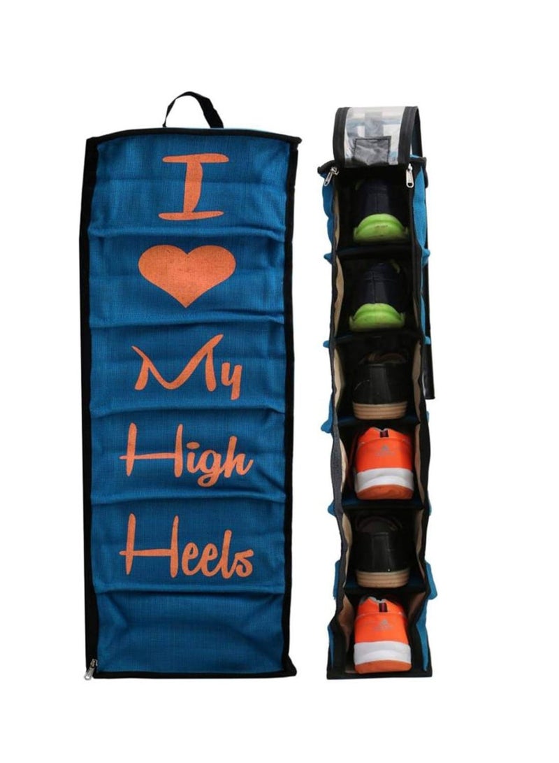 atorakushon® Assorted Printed Shoe Rack, Travelling Shoe Storage Bag/Storage Footwear Organiser Cover Shoe Bag/Transparent for Clear Visibility Shoe Pouches (Pack of 2) - Image 3