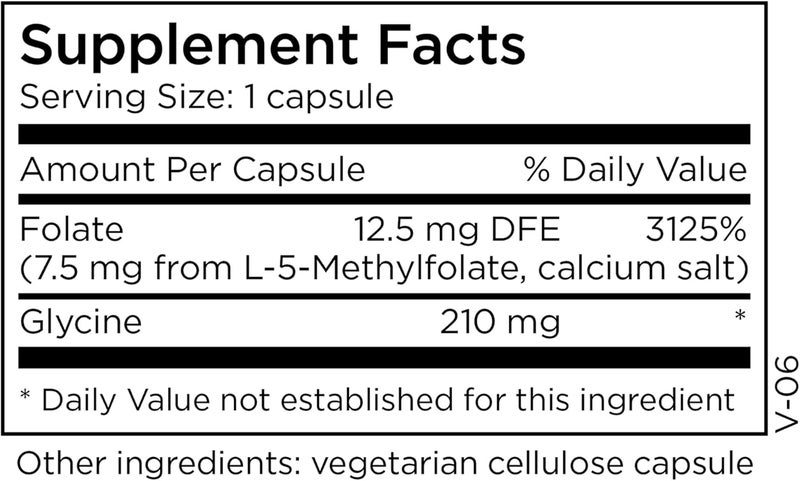 MethylPro LMethylfolate 75 mg  L Methyl Folate Methylfolate Supplement for Women  Men Methylated Vitamin B9 5MTHF for Brain Health Focus Calm  30 Capsules Pack of 1 - Image 2