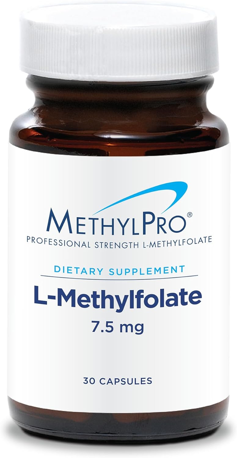 MethylPro LMethylfolate 75 mg  L Methyl Folate Methylfolate Supplement for Women  Men Methylated Vitamin B9 5MTHF for Brain Health Focus Calm  30 Capsules Pack of 1 - Image 1