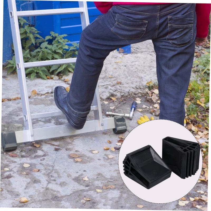Thickened Rubber Ladder Feet Covers 2Pcs Non Skid for Stability and Floor Protection - Image 4