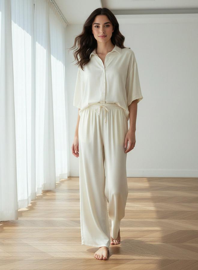 Aadaraya Pyjama Set Button Down Shirt & Trousers - Image 1