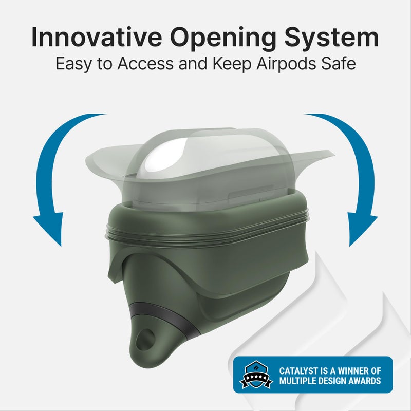 Catalyst Waterproof Case for AirPods Pro 2nd Generation and AirPods Pro 1st Generation - Wireless and USB-C Charging Compatible, One Piece Design, High Drop Protection Case with Carabiner - Image 5