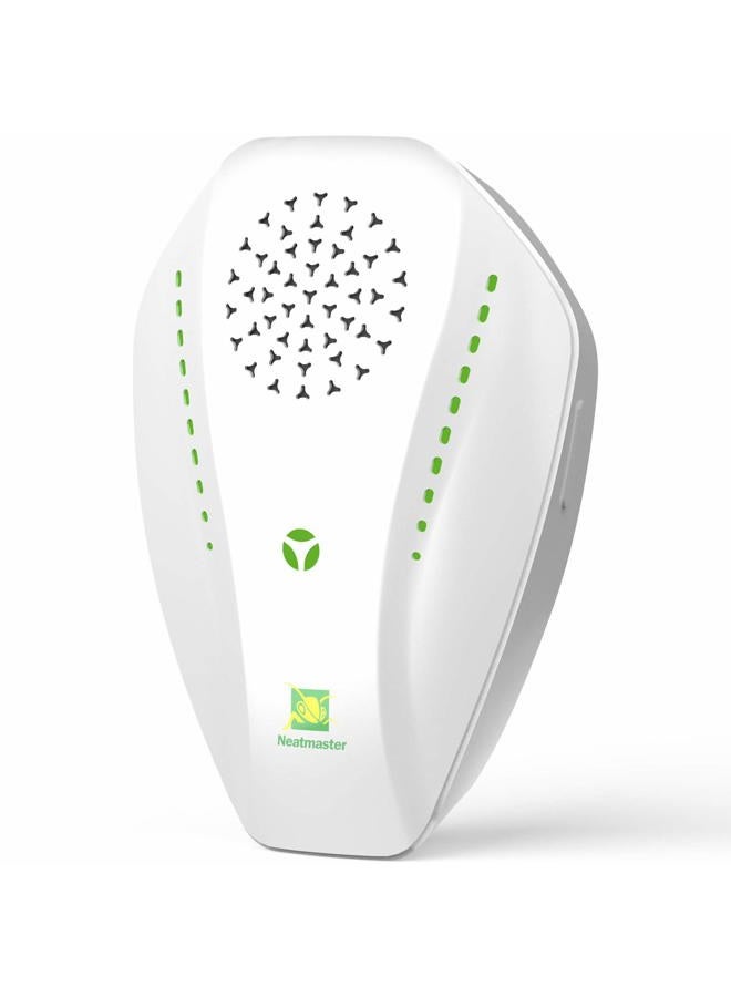 Neatmaster Ultrasonic Repeller & Insect Indoor Repeller, Electronic Ultrasonic Plug in Repellent for Roach, Mosquito, Mice, Spider, Ant, Flea, Bug, Pest Deterrent for House Garage Office Hotel-White - Image 1