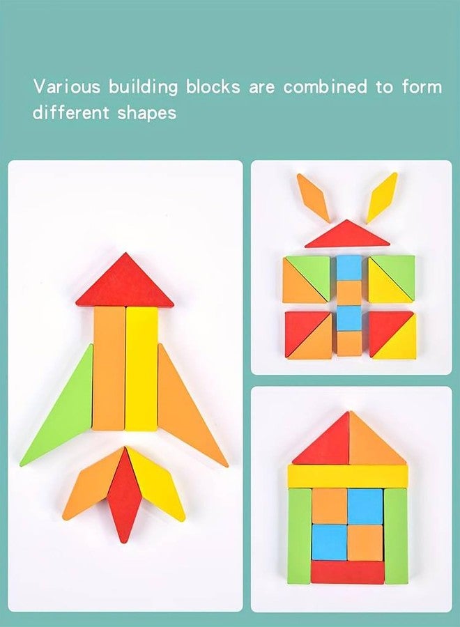 WISHKEY Wooden Shapes Puzzle Learning Toy, Montessori Game Educational Toys for Kids, Intelligence Brain Teaser Puzzle Board with 10 Designer Shapes, Multicolour, 3+ Years (Pack of 1) - Image 3