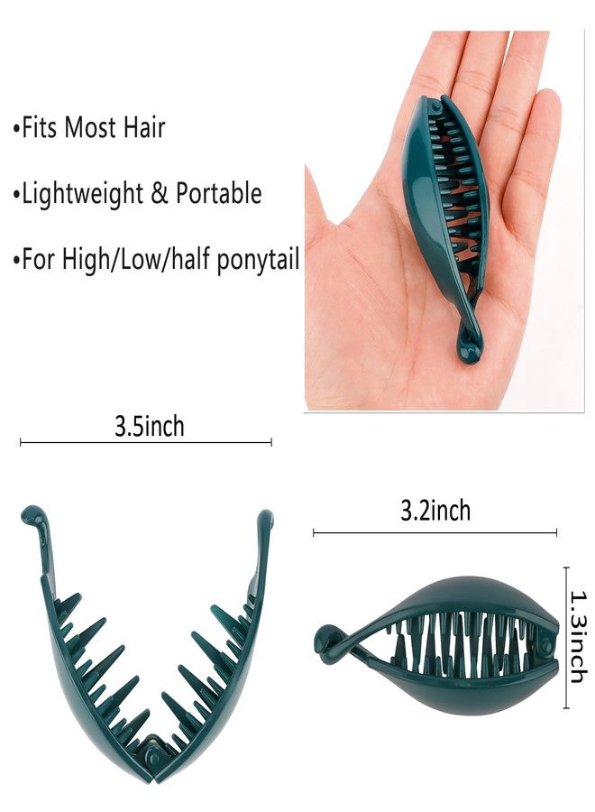 Hapdoo 4PCS Small Banana Clip, Banana Clips for Ponytail Hair Strong Hold Bun Holder Jaw Barrettes for Women and Girls - Image 2