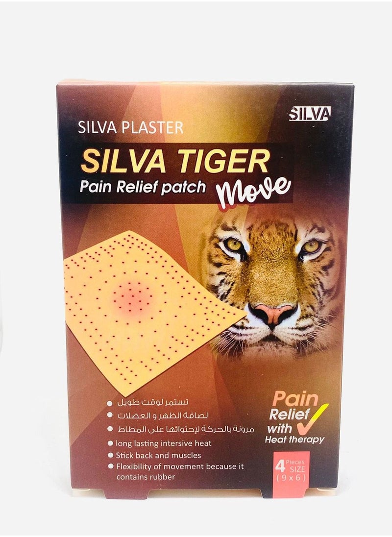 Silva Tiger Pain Relief Patch Move Long lasting Action 4- Patches