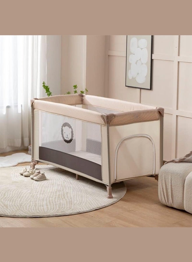 WEMART 2 In 1 Baby Crib, Portable Playard, Foldable Travel Bed Playpen, Travel Crib Nursery Center for Infant with Comfortable Mattress and Carry Bag - Image 2