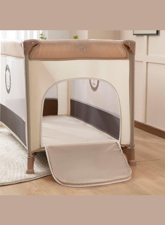 WEMART 2 In 1 Baby Crib, Portable Playard, Foldable Travel Bed Playpen, Travel Crib Nursery Center for Infant with Comfortable Mattress and Carry Bag - Image 5