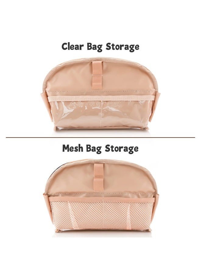 Ethereal Large Cosmetic Bag, Marble Black Travel Makeup Bag Waterproof Makeup Organizer Bag Portable Makeup Bag Purse Small Toiletry Bag for Women - Image 5