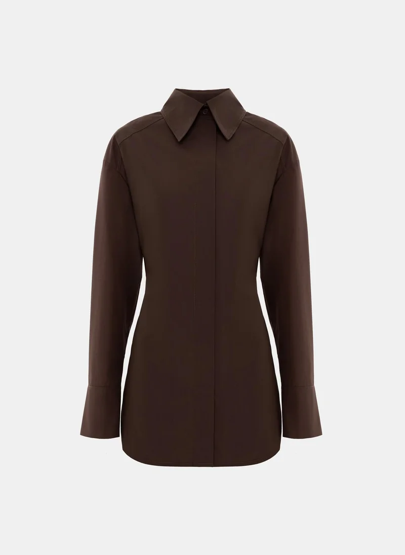 Lichi  Monochrome shirt with waist ties for Women | Best Price UAE