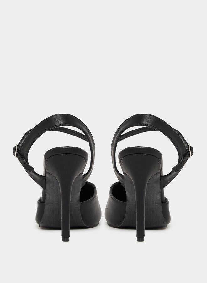 Styli Solid Ankle Strap Pointed Toe Pumps - Image 5