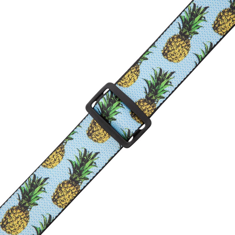Levy's Leathers Fruit Salad Series 2" wide Polyester Guitar Strap; Pineapple (MP2FS-001) - Image 4