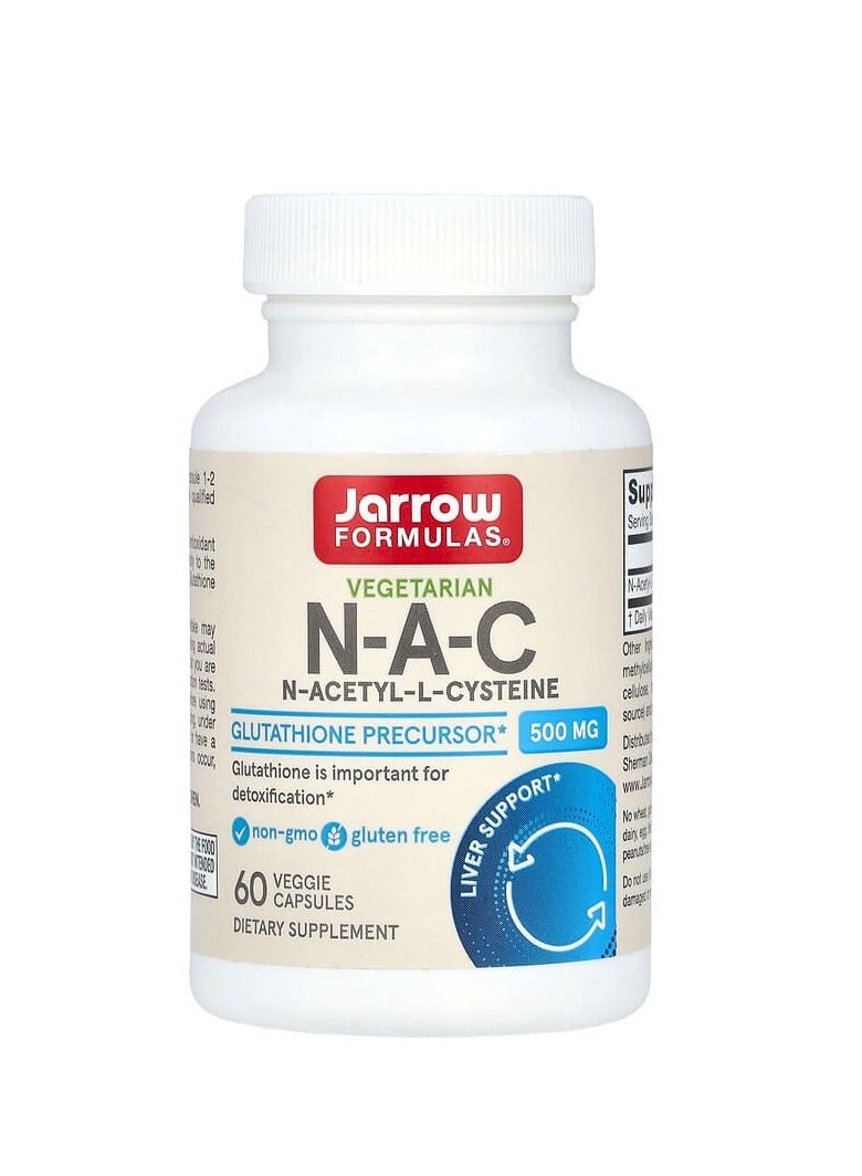 jarrow formulas Vegetarian N-A-C, 500 mg, 60 Veggies Capsules