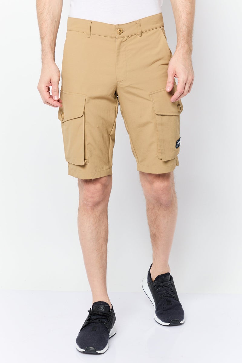 adidas Originals Men Sportswear Fit Training Cargo Shorts, Tan  - Image 1