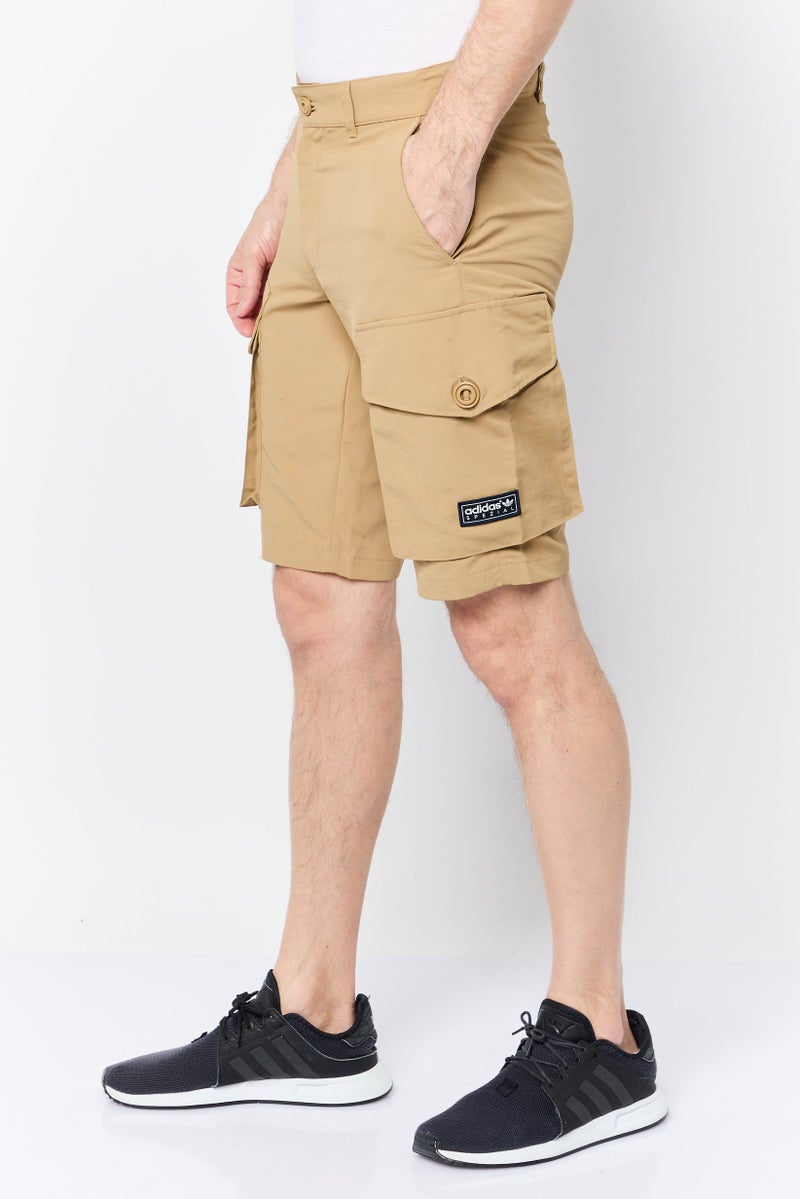 adidas Originals Men Sportswear Fit Training Cargo Shorts, Tan  - Image 4