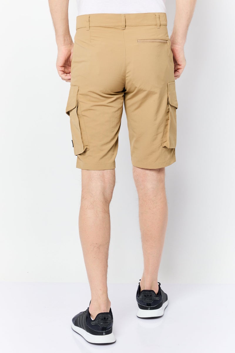 adidas Originals Men Sportswear Fit Training Cargo Shorts, Tan  - Image 2