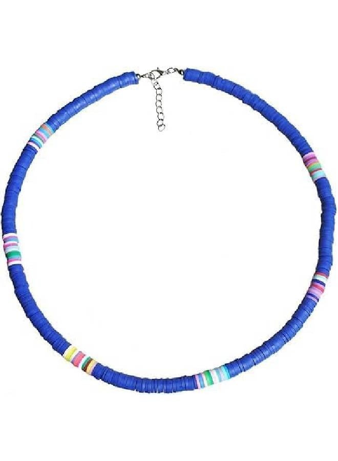 Lightweight colorful disc bead necklace for women and men holiday, summer and beach jewelry 