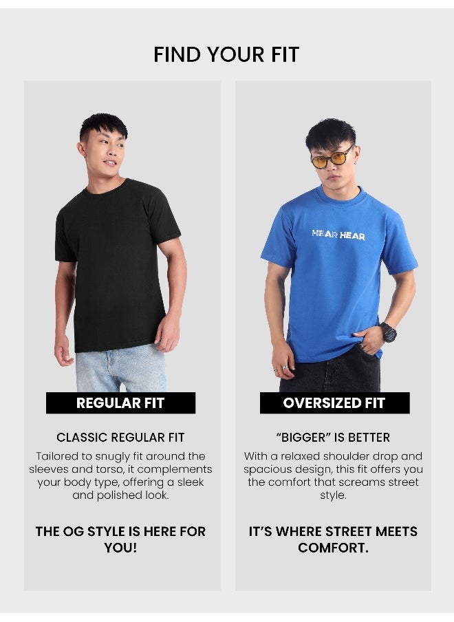 Beyoung Blue 3D Illusion Rubber Printed T-Shirt  - Image 4