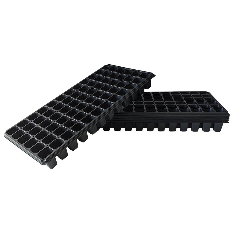 RooTrimmer Deep 72 Cell Seedling Trays, Thick Durable 72 Cell Plug Tray Big Cell Seed Trays for 1020 Flat Trays Germination (10-Pack, 21.25"Ã—11", 2.36" Height, High) - Image 1