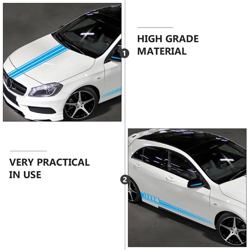 5pcs Fashionable Car Sticker Car Body Side Stickers Rear View - Image 3
