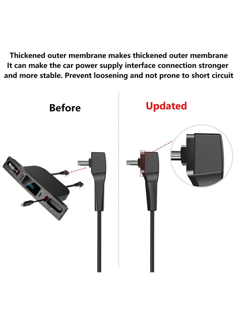 Generic - USB Charger Multi Port for 2021 2022 2023 Tesla Model 3/Y , Multifunctional Accessories with Logo and Retractable Cable,Tesla hub 100% Fit Center Console Adapter - Image 1