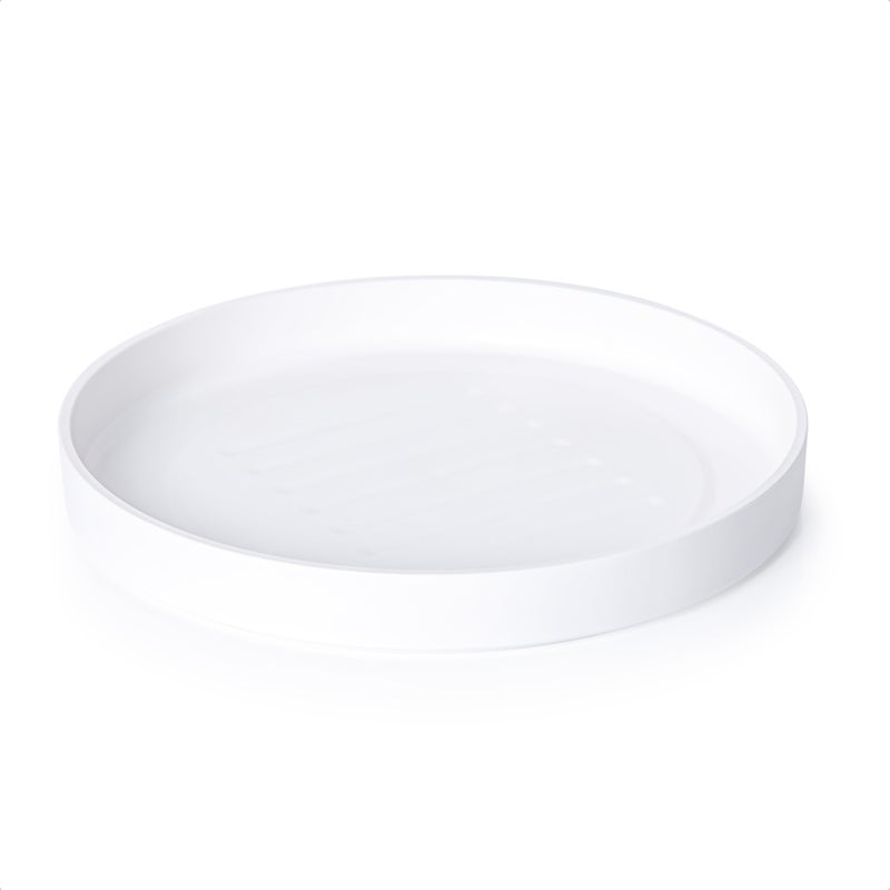 Phoenix Vine 12 Inch Plastic Plant Saucer Water Drip Tray, Heavy Sturdy Round Plant Drainage Tray for Indoors Outdoor, Matte White, 21-TY-12W-1 - Image 1