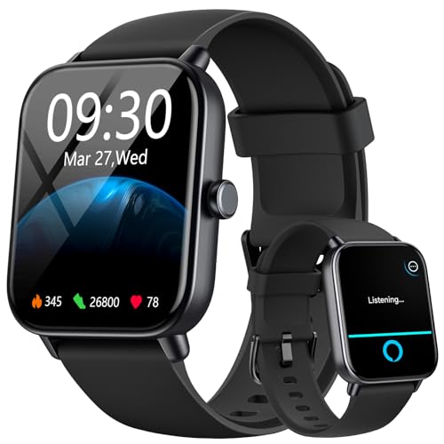 aeac Smart Watches for Men Women Answer/Make Call, Alexa Bulit-in, 1.8" HD Fitness Tracker for Android iOS, Smart Watch with IP68 Waterproof/110 Sport Modes/Heart Rate/Sleep Monitor/Calories/Pedometer - Image 1