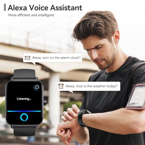 aeac Smart Watches for Men Women Answer/Make Call, Alexa Bulit-in, 1.8" HD Fitness Tracker for Android iOS, Smart Watch with IP68 Waterproof/110 Sport Modes/Heart Rate/Sleep Monitor/Calories/Pedometer - Image 4