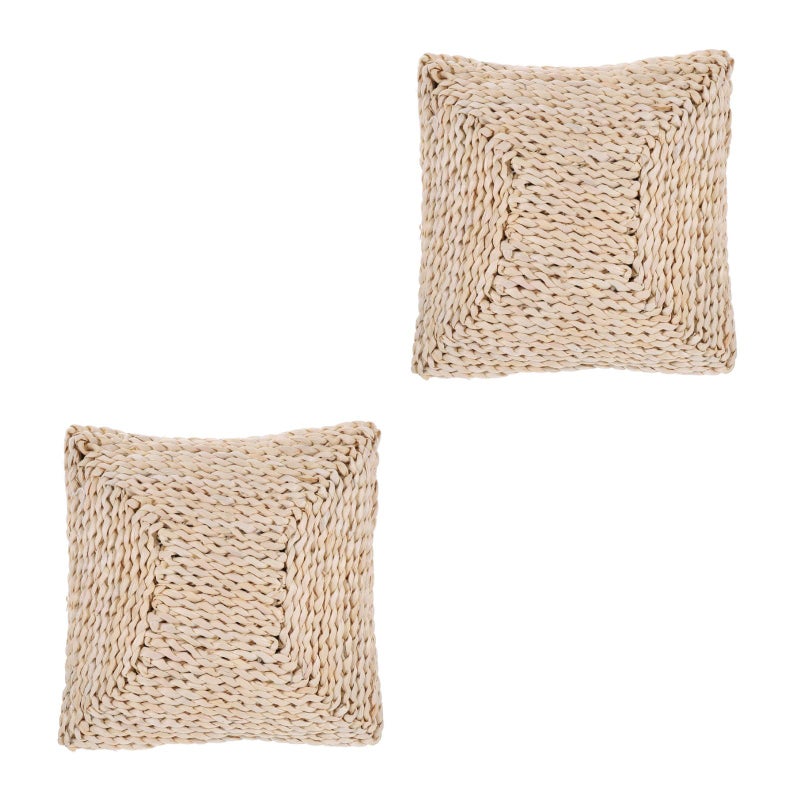 2pcs Woven Floor Pillow Sitting Cushion Japanese Style Thickened Room Floor Mat - Image 2
