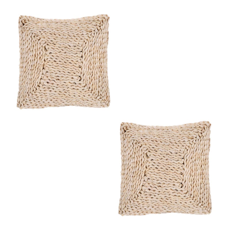 2pcs Woven Floor Pillow Sitting Cushion Japanese Style Thickened Room Floor Mat - Image 3