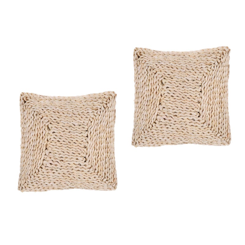 2pcs Woven Floor Pillow Sitting Cushion Japanese Style Thickened Room Floor Mat - Image 1