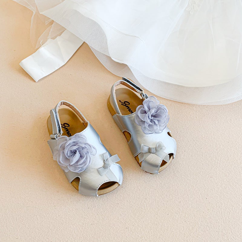 Girls' Sandals 2025 Style Baotou Flower Princess Shoes Korean Style Baby Fashion All-Match Casual Beach Shoes - Image 5