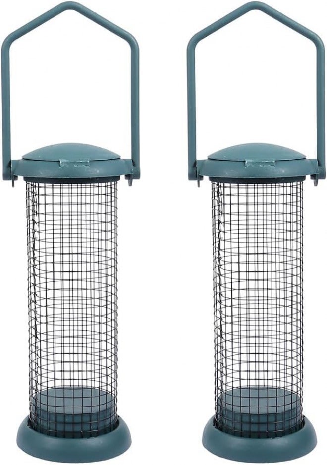FUNOMOCYA 2pcs Outdoor Bird Feeder Grease Container Metal Bird Tube Feeder Metal Birds Feeder Food Container Suet Bird Feeder Automatic Pet Feeder Bird Resting Tool Hanging Plastic - Image 1