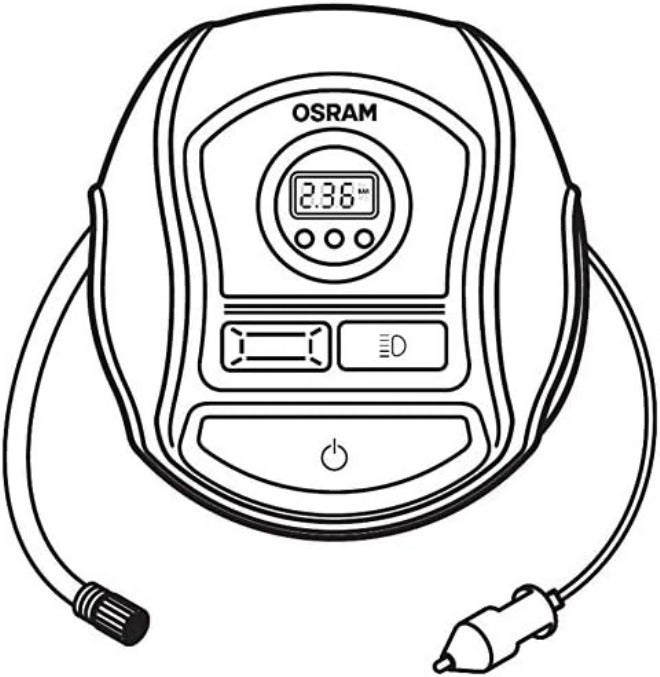 OSRAM Multi usage OSRAM TYREinflate 450, digital tire inflator, Auto-stop, Memory, LED light, Backlit Display, portable air compressor cars, small vans, Max 100 PSI /5.5 BAR, air pump inflates tires in 2.5 min Ready varied options - Image 4