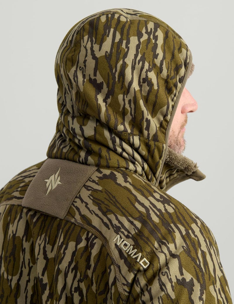 Nomad Mens Harvester VX3 Jacket - Insulated, Wind-Resistant, and Quiet Hunting Jacket for Cold-Weather Performance, Mossy Oak Bottomland Camo, Large - Image 5