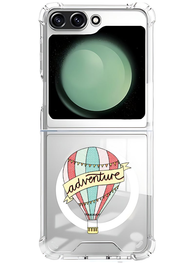 Theodor Magnetic Case for Samsung Galaxy Z Flip 5 Compatible with MagSafe Wireless Charging, Shockproof Phone Bumper Cover Adventure-01 - Image 1