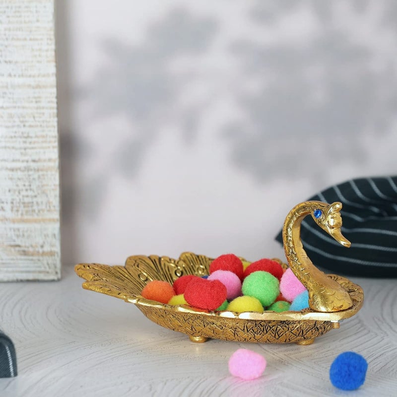 N/M NM Aluminium Duck Shape Serving Platter Golden Finish 1 Piece - Image 3