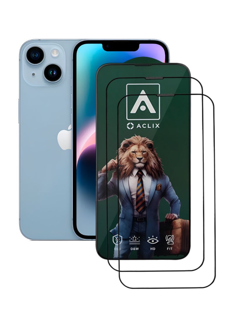 أكاليكس قطعتين، واقي شاشة عالي الجودة لهاتف آيفون 14 - Image 1