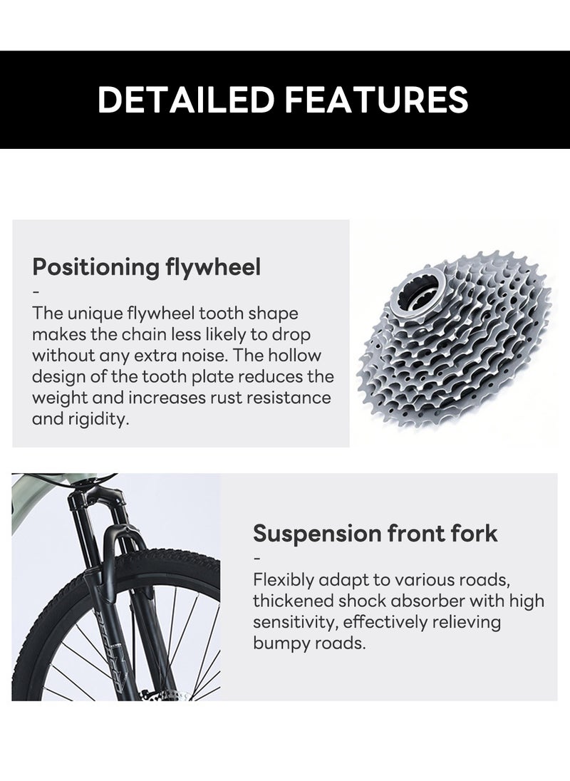 ETG 26 Inch 21 Speed Foldable Mountain Bike High Carbon Steel Frame Dual Disc Brakes Shock Absorption for Men and Women - Image 5