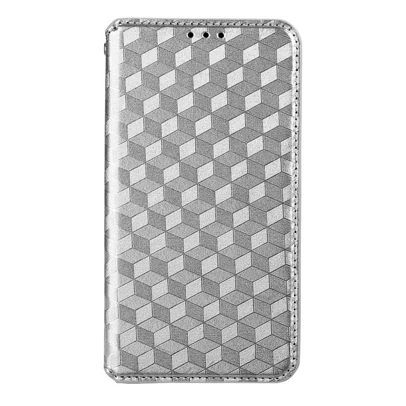 MS TPU Protective Case for redminote15/redminote15/redminote15 with Card Holder and Kickstand plus Strong Magnetic plus Anti-Fingerprint in Silver - Image 1