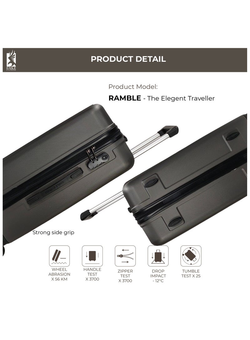 ايجل اكسبريس عربة رامبل ABS صلبة مقاس 28 بوصة باللون الرمادي - Image 3