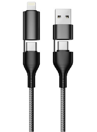 4-in-1 Fast Charging Cable – USB to Lightning, USB to Type-C, Type-C to Lightning 20W, Type-C to Type-C 60W, Nylon Braided for iPhone, Samsung, Huawei u0026 Tablets - pzsku/ZAE2B132F14E76513ED8AZ/45/_/1732217482/fb214852-7256-461c-b824-f0d62cb12b87