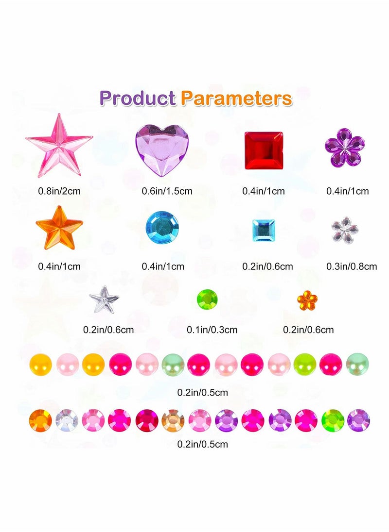 SYOSI - 880pcs Gem Stickers Rhinestones for Crafts Self Adhesive Jewels Stickers Acrylic Gems DIY Craft Decorative Diamond Stickers Small Stickers for Kids - Image 1