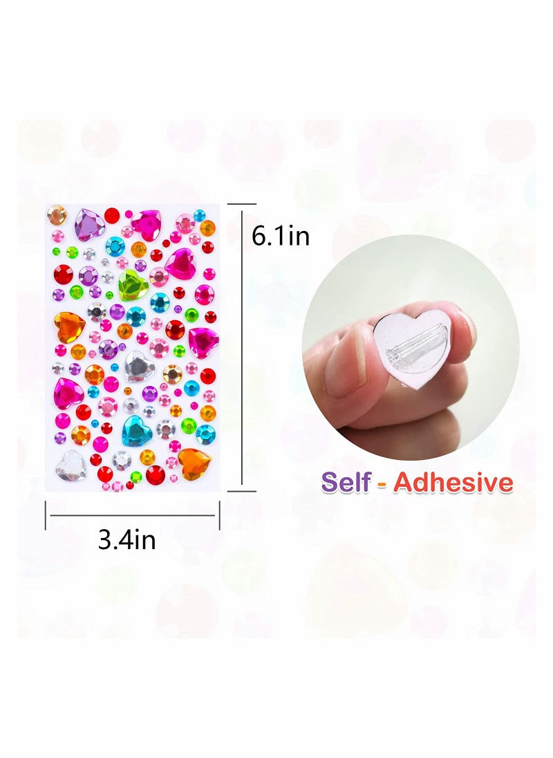 SYOSI - 880pcs Gem Stickers Rhinestones for Crafts Self Adhesive Jewels Stickers Acrylic Gems DIY Craft Decorative Diamond Stickers Small Stickers for Kids - Image 1