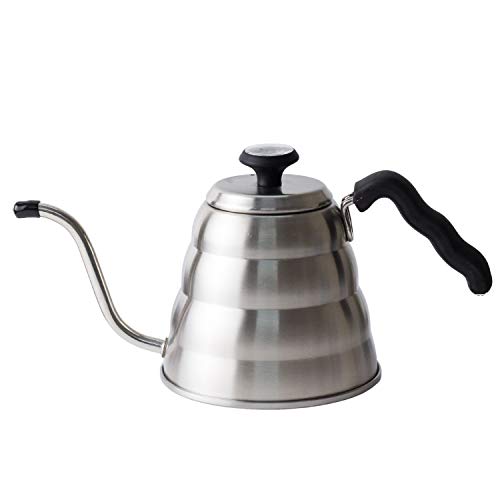 InstaCuppa Stainless Steel Pour Over Coffee & Tea Kettle with Built-in Thermometer for Exact Temperature, Gooseneck Spout for Smooth Pouring, Easy to Grip & Heat Resistant Handle, 1200 ML - Image 1