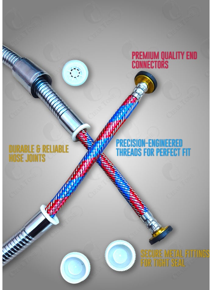 برفكت أفضل خرطوم شطاف بديل ۱.۲ متر مضاد للالتواء ومقاوم للانفجار خرطوم بيديت عالي الضغط للمرحاض | مثالي للمنازل في المملكة العربية السعودية - Image 5