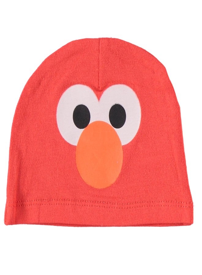 Happy Threads طقم هدايا بيبي إلمو من شارع السمسم، طقم ملابس بيبي 3 قطع، بدلة وقبعة وجوارب، (أحمر، 0-3 أشهر) - Image 2