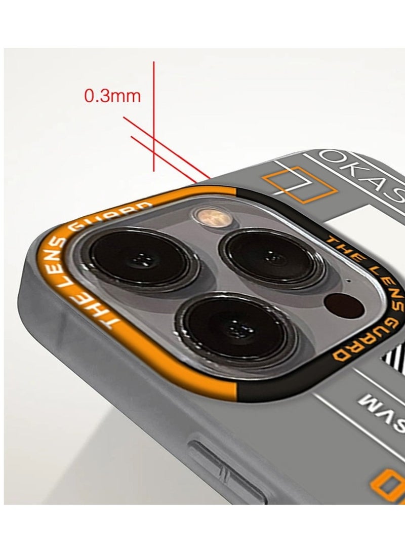 Techie Aesthetic Translucent TPU MWK Magnetic Magsafe Case with Raised Camera Lens Protector for Apple iPhone 15 Pro - Light Grey - Image 5