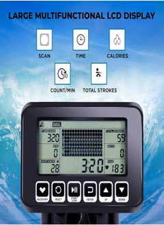 PowerMax Fitness Fitness® Rwc-1000 Water Rowing Machine With Digital Display For Commercial Use,8 Levels Of Water Resistance,Maximum User Weigh Is 135Kg Of Rower  - Image 5